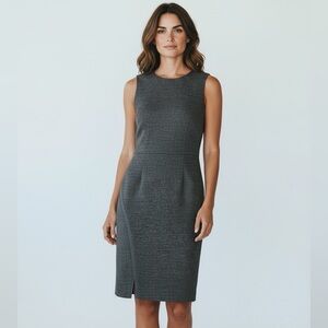 J. Crew Gray Herringbone Sleeveless Dress - Size 6
